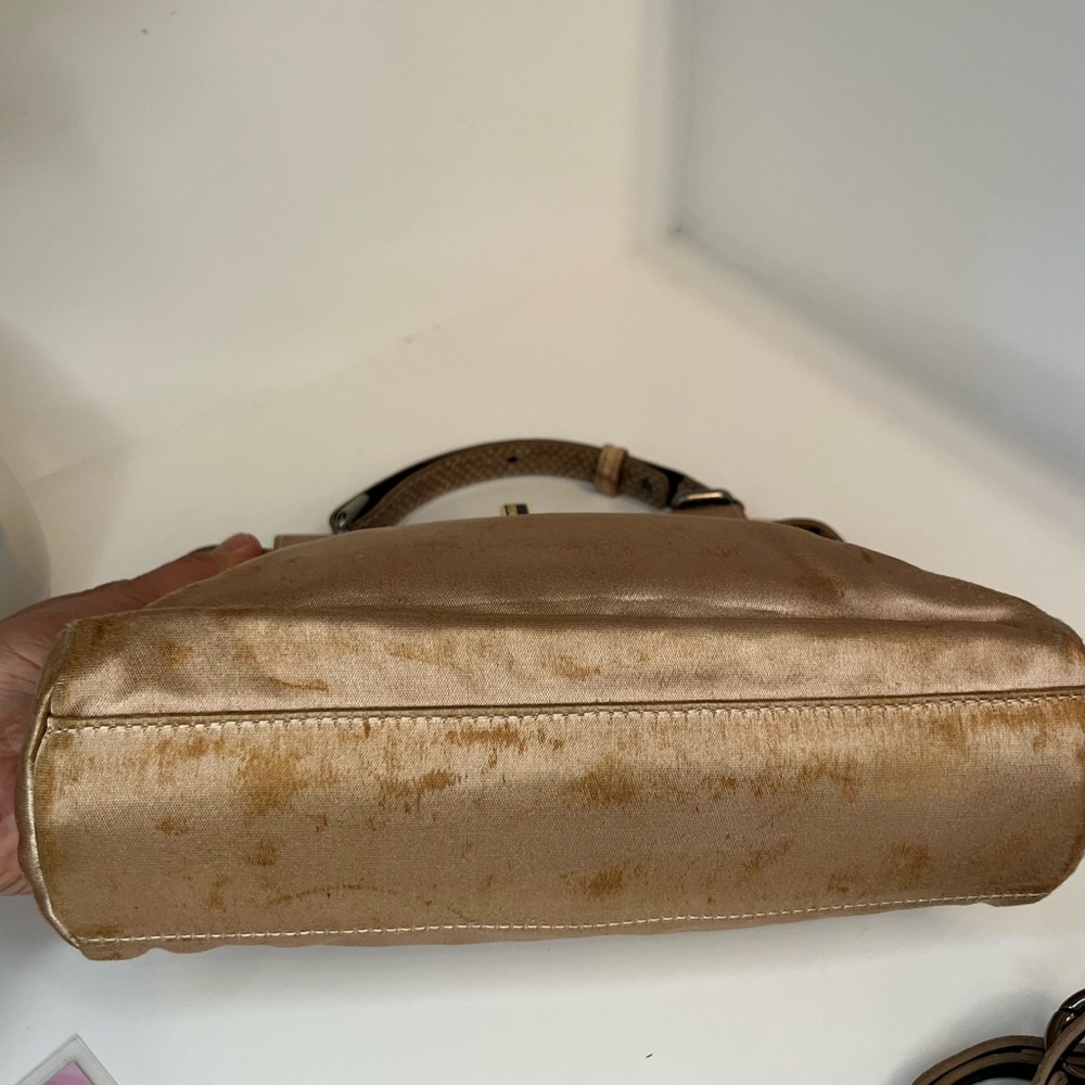 FENDI
Beige Satin And Snakeskin Mini Peekaboo Satchel Bag - Picture 11 of 16